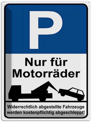 vianmo Blechschild 30x40cm Parkschild Nur Für Motorräder Deko Geschenk