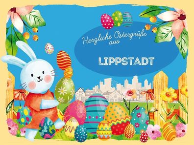 vianmo Holzschild 40x30cm Ostern Ostergrüße Lippstadt Deko Geschenk