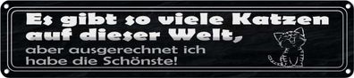 vianmo Blechschild 46x10cm es gibt so vile Katzen auf Welt Spruch Deko Geschenk