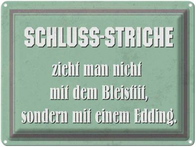 vianmo Blechschild 40x30cm Schluss Striche Zieht Man Nicht Deko Geschenk