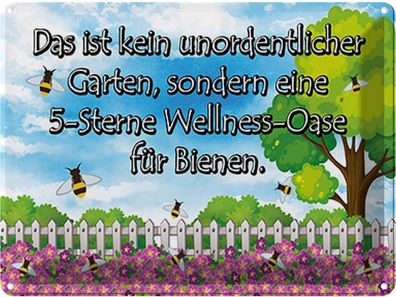 vianmo Blechschild 40x30cm Kein Garten 5 Sterne Oase Deko Geschenk