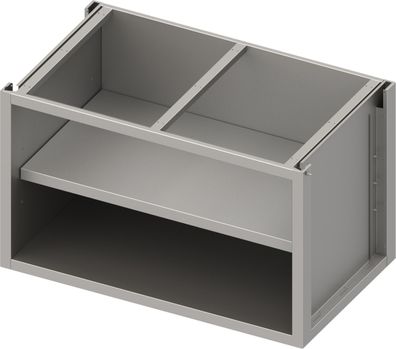 Unterschrank Boxversion 2.0 offen, mit Zwischenboden, Sockelbau 1100x640x660 mm