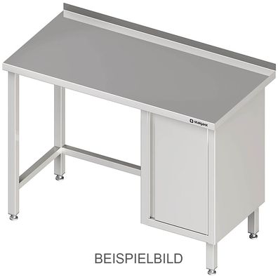 Arbeitstisch ohne Grundboden, 2700x700x850 mm, mit Flügeltürschrank links, ohne