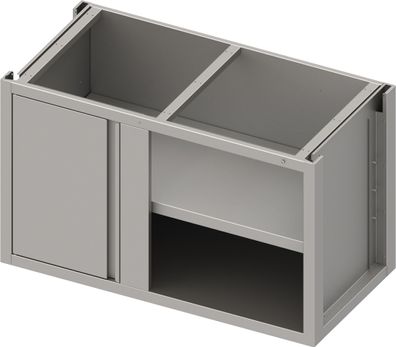 Eckunterschrank Boxversion 2.0 mit Flügeltür, Teil 1/2 für 540 mm Anbautiefe,