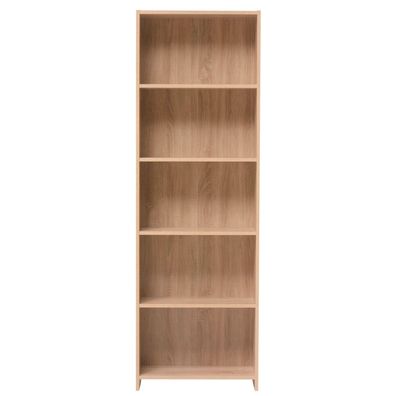 Regal Bücherregal 3 oder 5 Fächer Eiche Braun Bücherschrank Holz Massiv