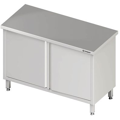 Durchreicheschrank mit Flügeltüren, 800x700x850 mm, ohne Aufkantung, verschweißt