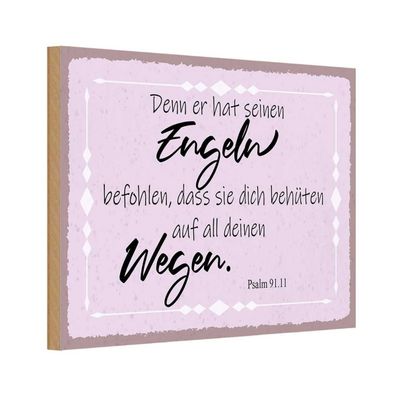 vianmo Holzschild 30x20cm er hat seinen Engeln befohlen Deko Geschenk