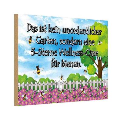 vianmo Holzschild 18x12cm Kein Garten 5 Sterne Oase Deko Geschenk