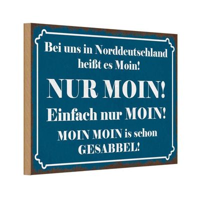 vianmo Holzschild 30x20cm Norddeutschland Heißt Nur Moin Deko Geschenk