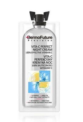 Dermofuture Vita-C Perfektion Nachtcreme mit 100% Vitamin C, 12ml