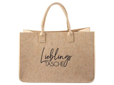 Noor Living Filztasche Shopper 32128 "Lieblingstasche" Schriftzug