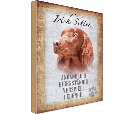 vianmo Holzschild 12x18cm Irish Setter Hund Deko Geschenk