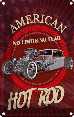 vianmo Blechschild 12x18cm American hot rod no limits fear Auto Deko Geschenk