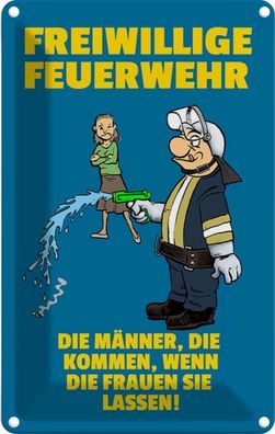 vianmo Blechschild 12x18cm Freiwillige Feuerwehr Männer Deko Geschenk