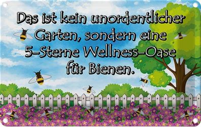 vianmo Blechschild 18x12cm Kein Garten 5 Sterne Oase Deko Geschenk