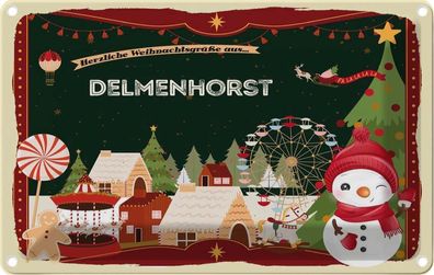 vianmo Blechschild 18x12cm Weihnachten aus Delmenhorst Deko Geschenk