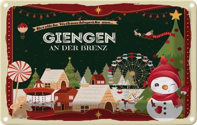 vianmo Blechschild 18x12cm Weihnachten Giengen An Der Brenz Deko Geschenk