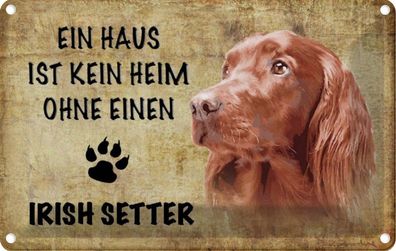 vianmo Blechschild 18x12cm Irish Setter Hund Deko Geschenk