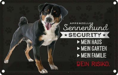 vianmo Blechschild 18x12cm Sennenhund Security Mein Haus Deko Geschenk