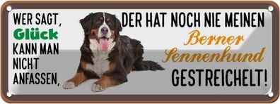 vianmo Blechschild 27x10cm Berner Sennenhund gestreichelt Deko Geschenk