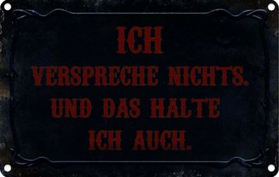 vianmo Blechschild 18x12cm Verspreche Nichts Das Halte Auch Deko Geschenk