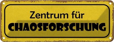 vianmo Blechschild 27x10cm Zentrum für Chaosforschung Deko Geschenk