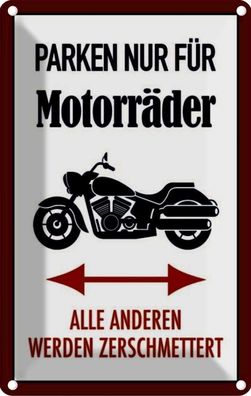 vianmo Blechschild 20x30cm Nur Für Motorräder Alle Anderen Deko Geschenk