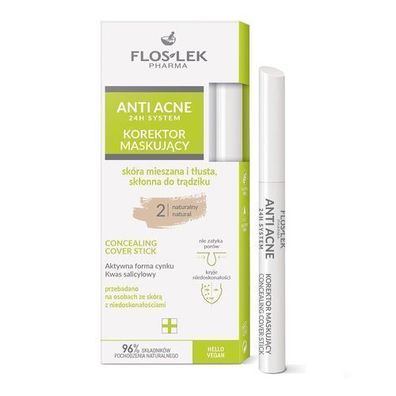 Floslek 24h Anti-Akne Abdeckstift 2 Natural