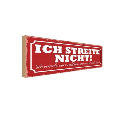 vianmo Holzschild 27x10cm Streite Nicht Ich Versuche Nur Deko Geschenk