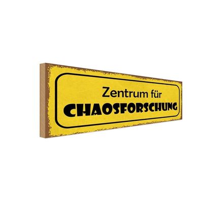 vianmo Holzschild 27x10cm Zentrum für Chaosforschung Deko Geschenk