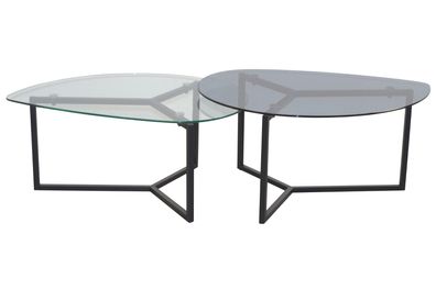 Couchtisch-Set (2tlg.), Tischset, mit Glasplatten