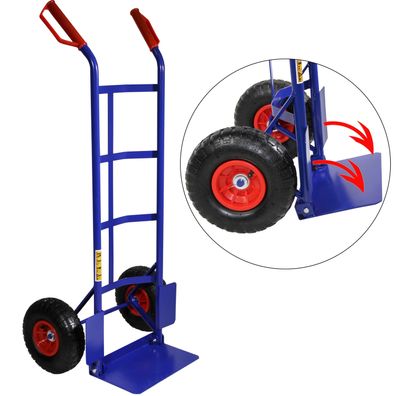 Sackkarre klappbar Transportkarre Stapelkarre Karre Transport 200 kg Blau