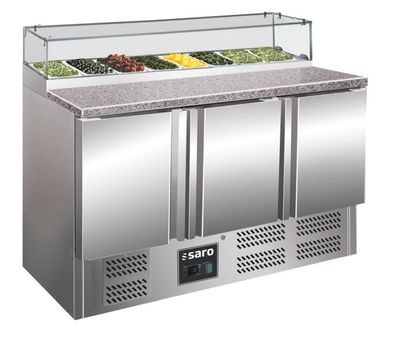 Saro Pizzatisch Mit Glasaufsatz Modell Ps 300 G, Maße B 1370 X T 700 X H 1180