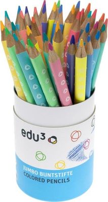 Edu³ Jumbo tri Buntstifte pastell, 36 Stück