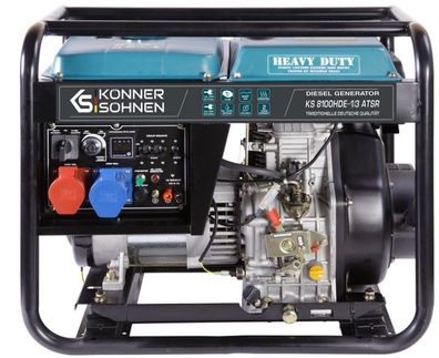 Könner&Söhnen Diesel 230V 400V 6,5KW Stromaggregat 8100HDE-1/3 ATSR