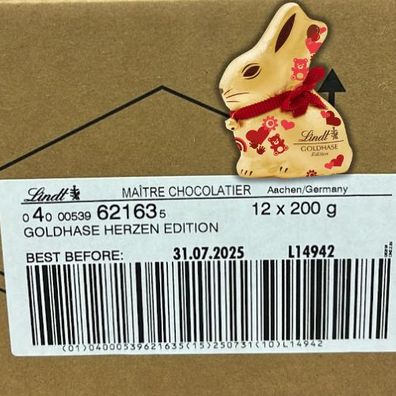 Lindt Goldhase Milch Herz Edition 48x 200g