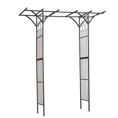 Nature Gartenbogen Metall 114x66x232 cm Schwarz