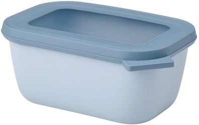 Mepal 6 Stück multischüssel cirqula rechteckig 750 ml - nordic blue 106253015700