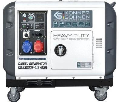 Könner&Söhne Diesel Leise Generator 230V400V 7,5KW 9300DE-1/3 ATSR (Euro V)