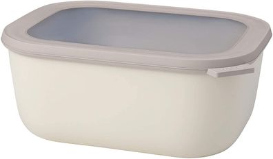 Mepal 6 Stück multischüssel cirqula rechteckig 3000 ml - nordic white 106261032500