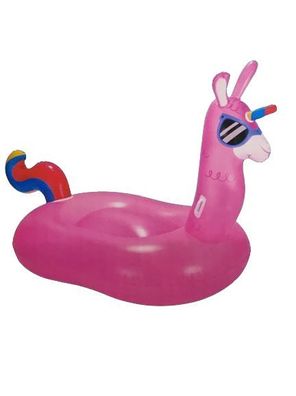 Schwimminsel Luftmatratze Badeinsel Einhorn 203x104x140 cm rosa Haltegriffen NEU