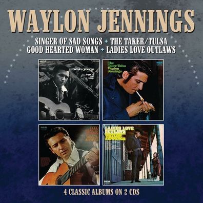 Waylon Jennings - 4 Classic Albums On 2 CDs - - (CD / Titel: Q-Z)