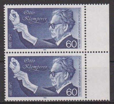 Berlin 1985 postrisch senkrecht Paar MiNr. 739 Otto Klemperer