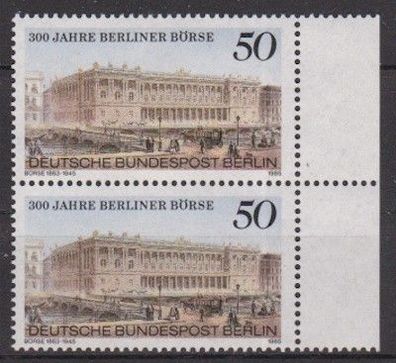 Berlin 1985 postfrisch senkrecht Paar MiNr. 740 300 Jahre Berliner Börse