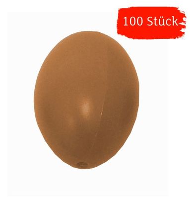 Plastik-Eier, Kunststoffeier, Ostereier, braun 60 mm, 100 Stück