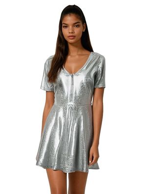 Disco Space Kleid silber