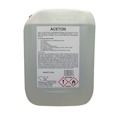 SDV Chemie - Aceton Reiniger 5 Liter Kanister | Entfetter oder Pinselreiniger