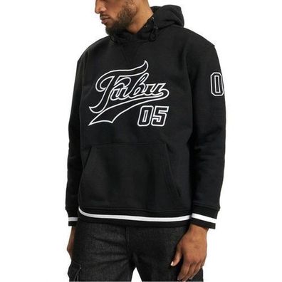 Fubu Herren Kapuzenpullover schwarz Varsity Heavy Hoodie 6021078