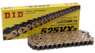DID Kette "525VX3 G&amp; " 5/8 x 5/16, Pro-Street 124 Glieder