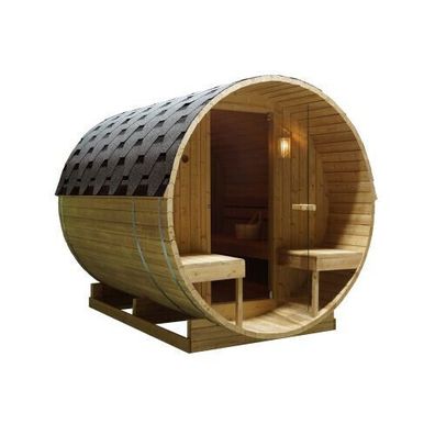 Sanotechnik BERGEN Fasssauna Sauna für 4-6 P. 194,8x220x191,5 cm